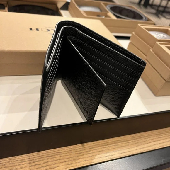 COACH MEN 3 IN 1 WALLET CR899 BLK - Picture 5 of 10